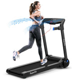 Cinta de correr eléctrica plegable de 3 HP con altavoz Bluetooth