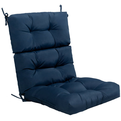 Cojín de asiento para silla de patio exterior, con mechones, de 22 x 44 pulgadas