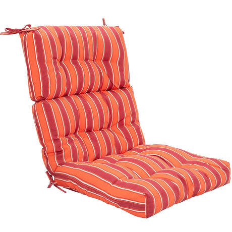 Cojín de asiento para silla de patio exterior, con mechones, de 22 x 44 pulgadas