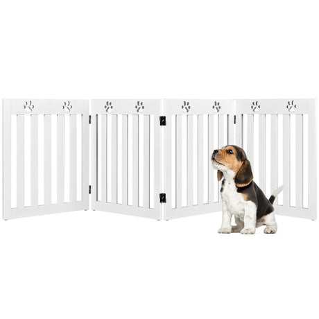 Barrera de seguridad plegable de madera de 24 pulgadas para mascotas, con bisagra de 360°
