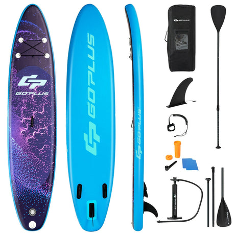 Tabla de surf de remo inflable de 11 pies con bolsa, remo de aluminio y bomba