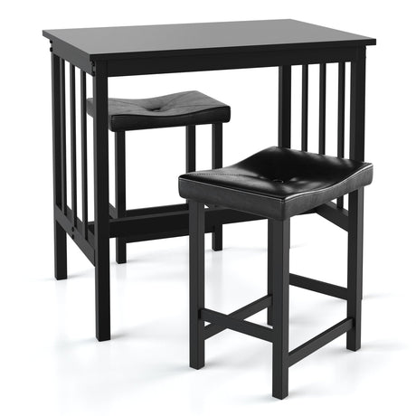 Juego de comedor moderno de 3 piezas a la altura de la encimera