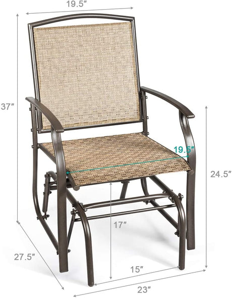 Mecedora individual para patio, juego de 2 unidades
