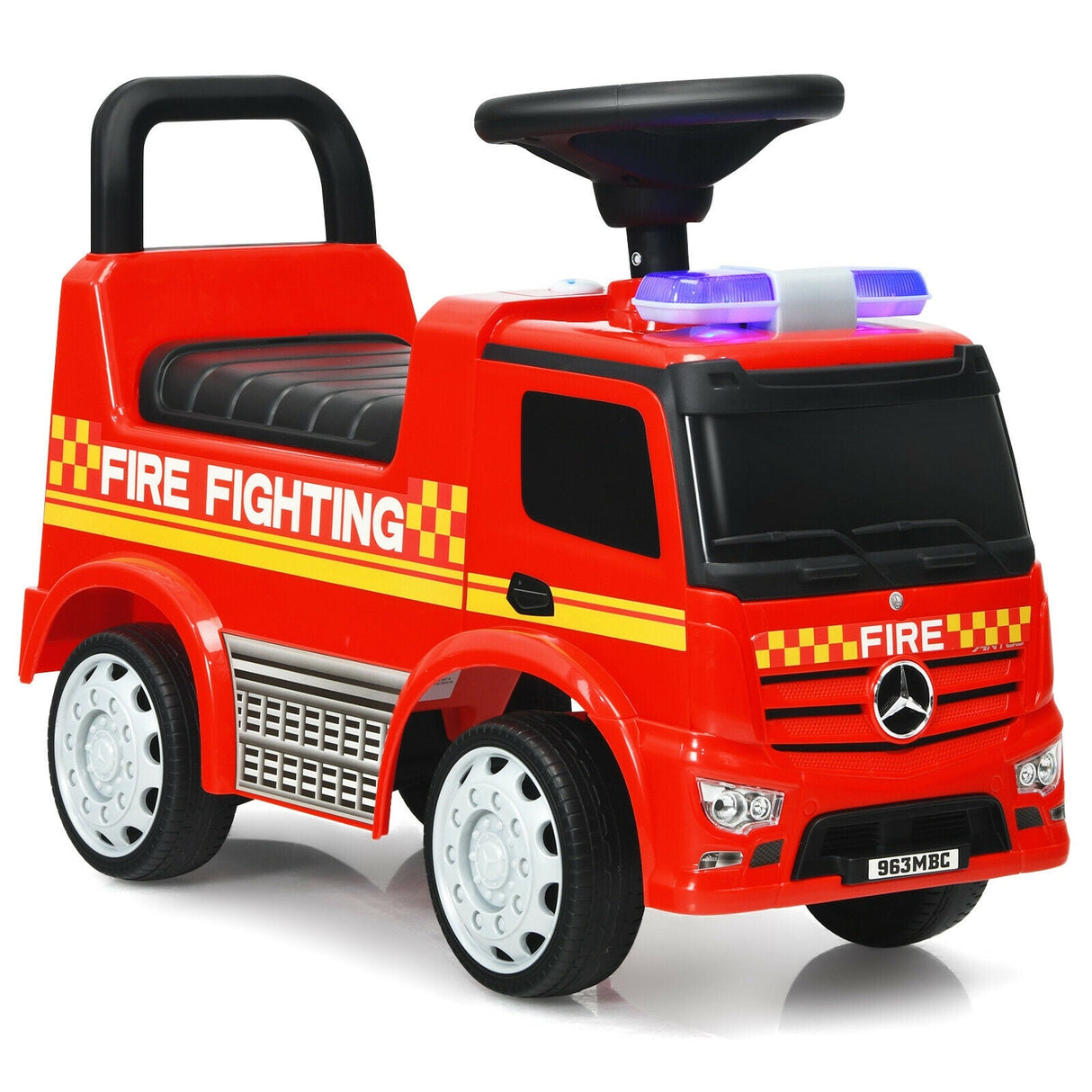Coche de Carreras de Bomberos Mercedes Benz con Licencia para Niños