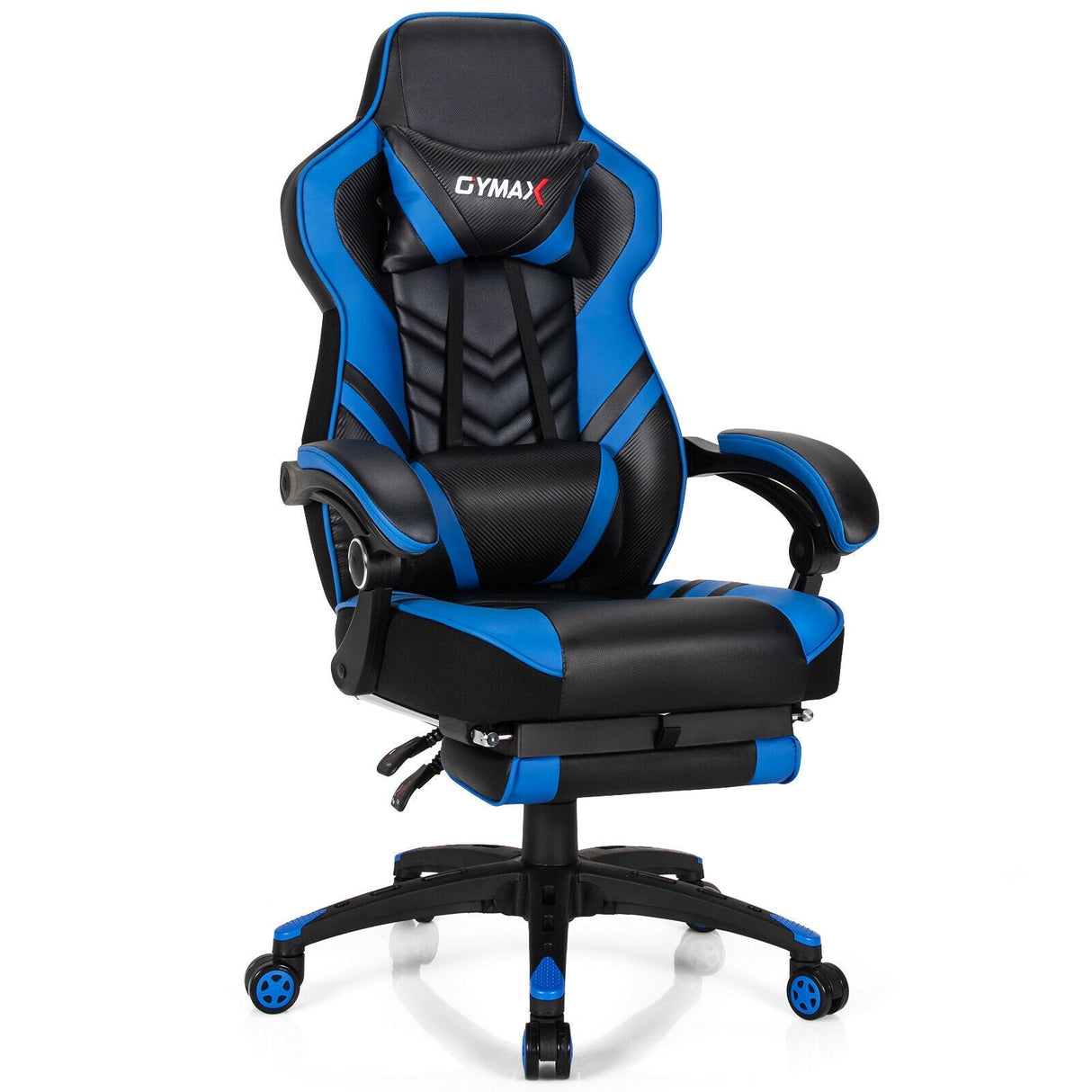 Silla gaming ajustable con reposapiés