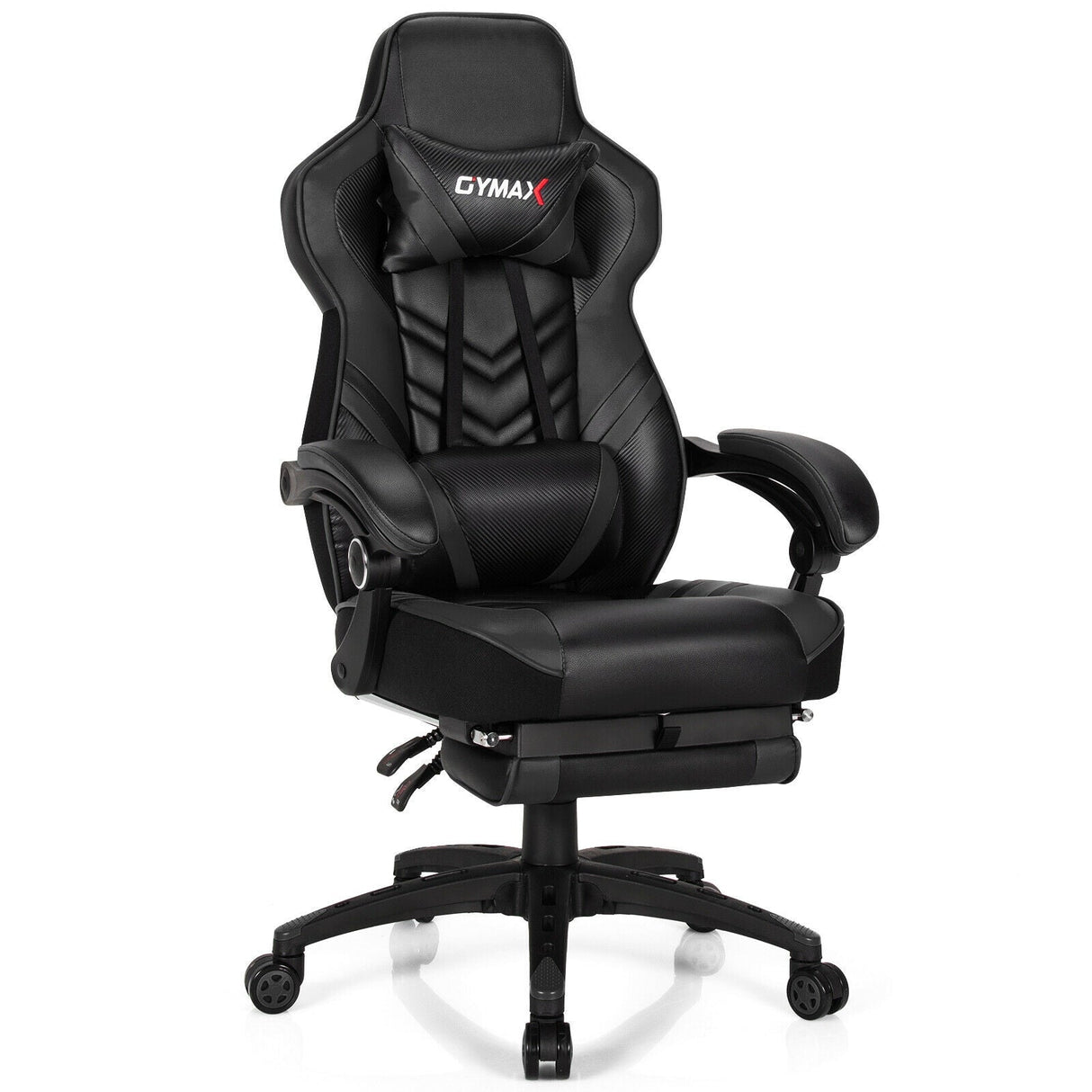 Silla gaming ajustable con reposapiés