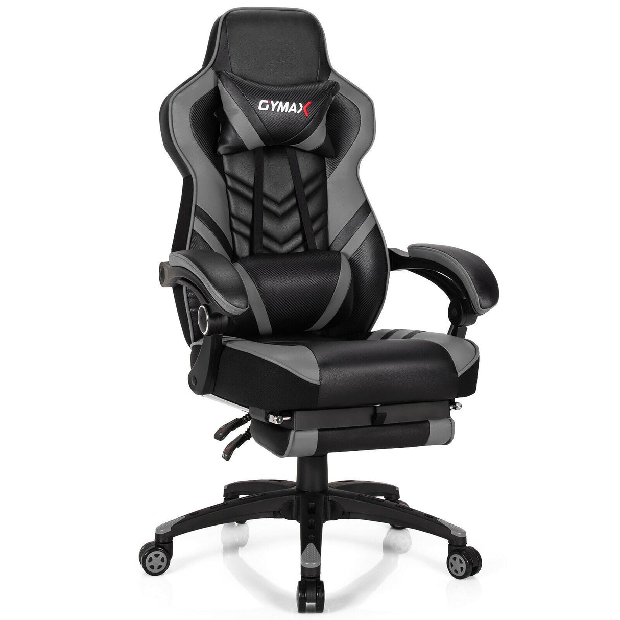 Silla gaming ajustable con reposapiés