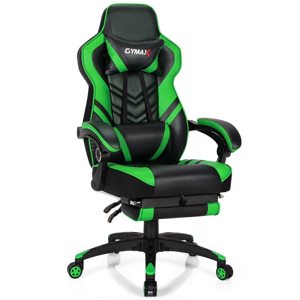 Silla gaming ajustable con reposapiés