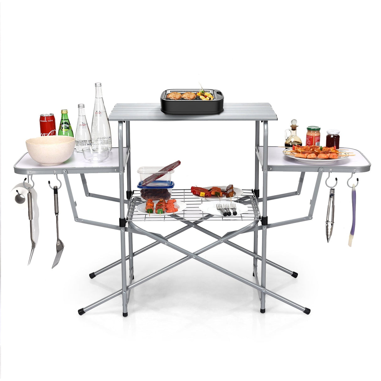 Mesa de barbacoa plegable para exteriores