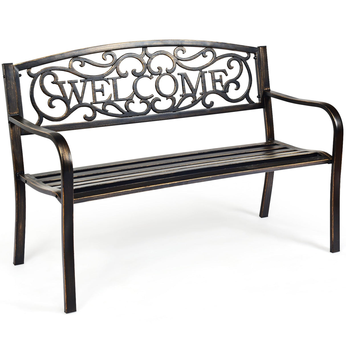Outdoor Furniture Steel Frame Porch Garden Bench