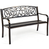 Outdoor Furniture Steel Frame Porch Garden Bench