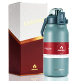 Botella de Agua Deportiva de Acero Inoxidable de 44oz con Aislamiento al Vacío, a Prueba de Fugas - Gris