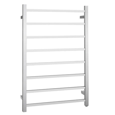 Calentador de toallas eléctrico de 145W para pared, secador calefactado con 8 barras cuadradas