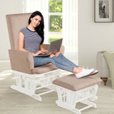 Set de sillón mecedora y otomana con cojines para guardería de bebé