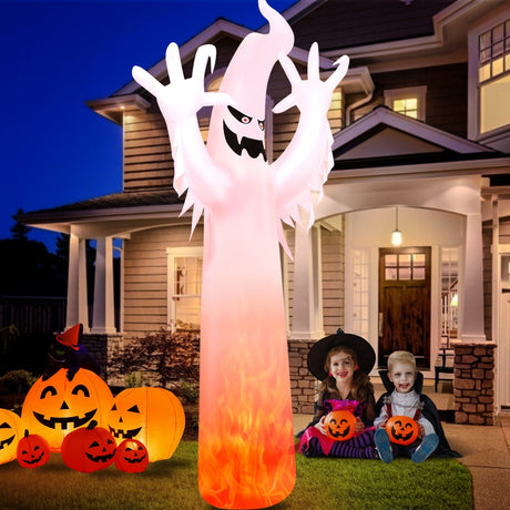 Decoración inflable de Halloween de 12 pies con luces LED integradas