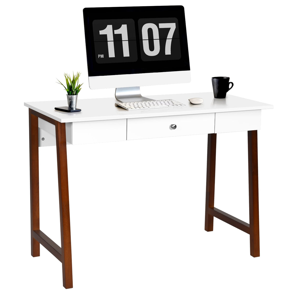 Escritorio de computadora, mesa para laptop, mesa de escritura, tocador de maquillaje
