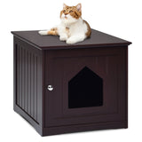 Mesa auxiliar de noche, resistente a la intemperie, casa de gato multifunción