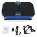 Máquina Mini Plataforma Vibratoria de Fitness con Control Remoto y Bandas de Resistencia - Azul