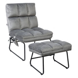 Sillones reclinables de masaje de terciopelo con control remoto y bolsillo lateral