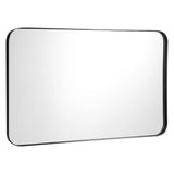 Espejo de pared rectangular con marco metálico de 32 x 20 pulgadas