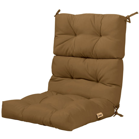 Cojín de asiento para silla de patio exterior, con mechones, de 22 x 44 pulgadas
