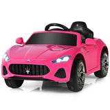 Coche montable de 12 V para niños con control remoto y luces