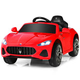 Coche montable de 12 V para niños con control remoto y luces