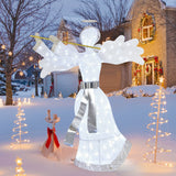 Decoración navideña de ángel preiluminada con 100 luces LED