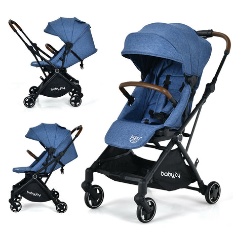 Cochecito de bebé convertible de aluminio 2 en 1 con capota ajustable