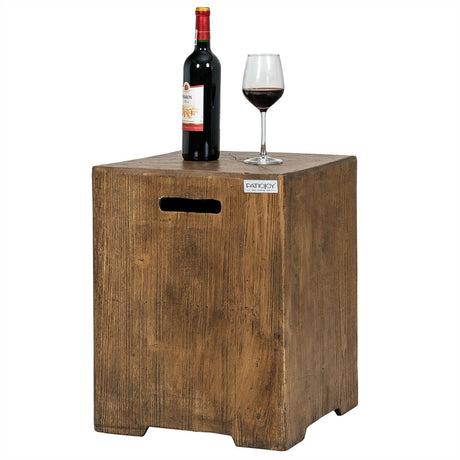 Cubierta de mesa oculta para exterior de 16 pulgadas para tanque de propano estándar de 20 LBS-B