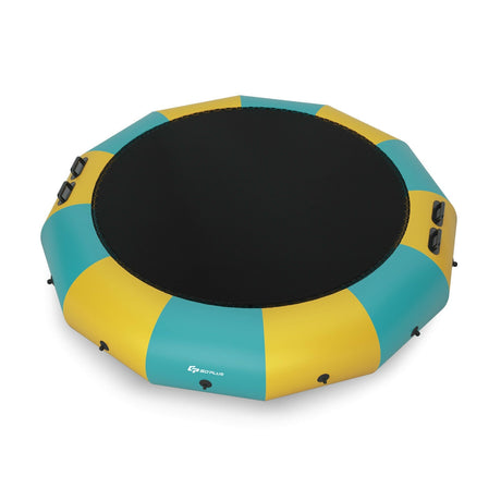 Trampolín Hinchable Acuático de 15 Pies con Colchoneta de Salto y Salpicaduras