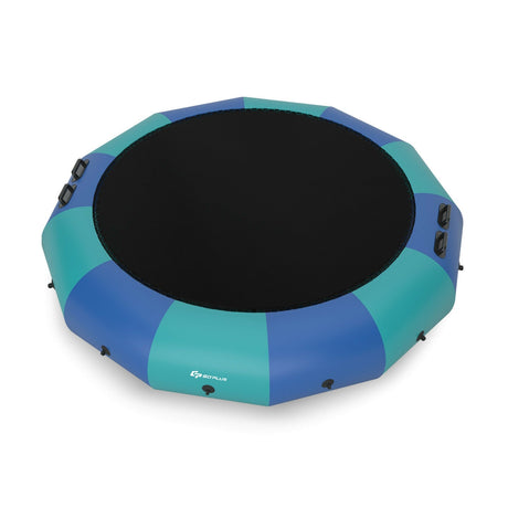 Trampolín Hinchable Acuático de 15 Pies con Colchoneta de Salto y Salpicaduras