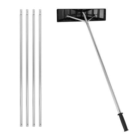 Rastrillo quitanieves extensible de aluminio de 20 pies con mango antideslizante