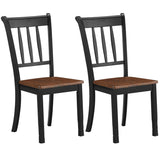 2 sillas de comedor de madera maciza Whitesburg con respaldo de huso