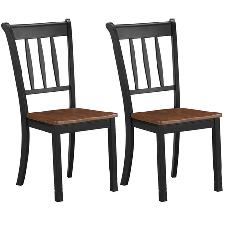 2 sillas de comedor de madera maciza Whitesburg con respaldo de huso