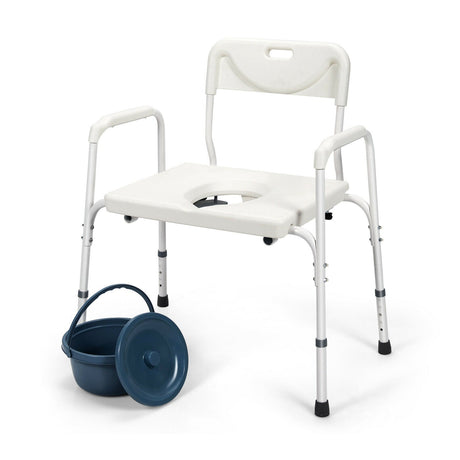 Inodoro portátil 3 en 1 para cabecera con altura ajustable