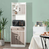 Alacena de cocina de 3 puertas y 71 pulgadas con despensa, bufé, almacenamiento y estante ajustable