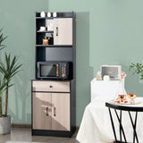 Alacena de cocina de 3 puertas y 71 pulgadas con despensa, bufé, almacenamiento y estante ajustable