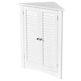 Bathroom Corner Storage Freestanding Floor Cabinet with Shutter Door