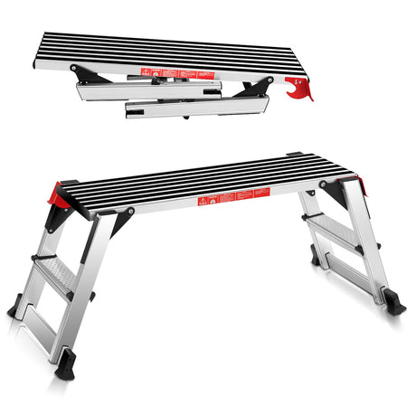 Escalera plegable de aluminio antideslizante para paneles de yeso de 150 kg