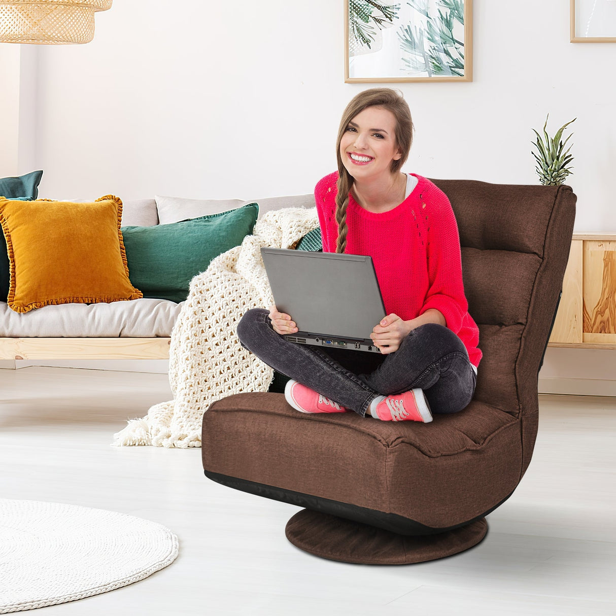 Silla de juego plegable de suelo de 5 posiciones