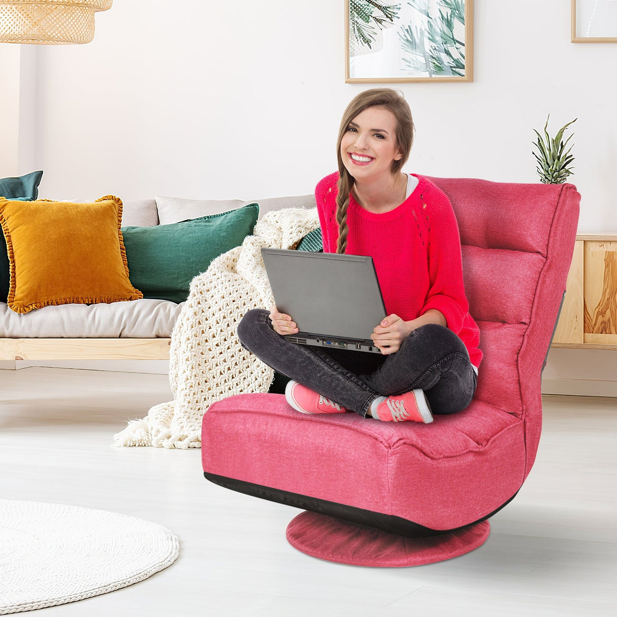 Silla de juego plegable de suelo de 5 posiciones