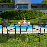 Mesa de bar cuadrada para patio/jardín