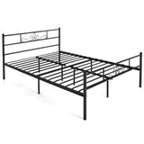 Estructura de cama de metal individual/matrimonial/Queen con cabecera y piecera