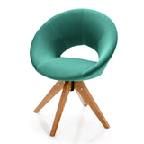 Sillón giratorio con asiento tapizado extragrande para oficina en casa