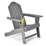 Silla Adirondack para exteriores con portavasos incorporado para el porche del patio trasero