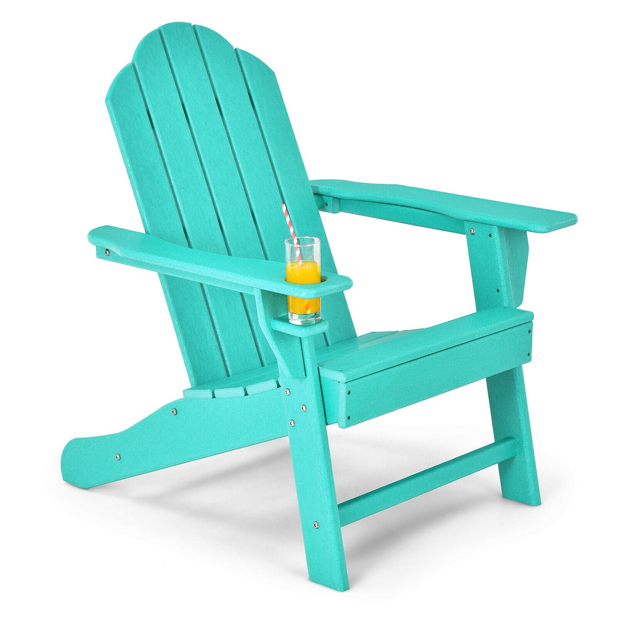 Silla Adirondack para exteriores con portavasos incorporado para el porche del patio trasero