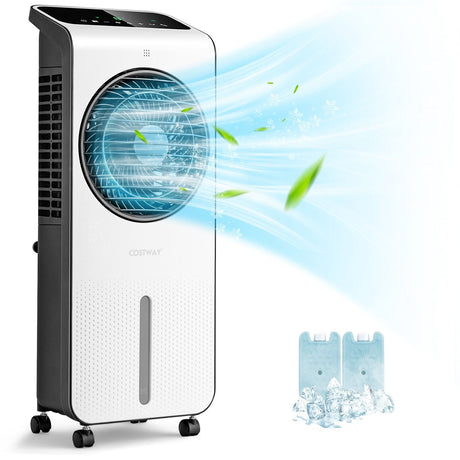 Enfriador de aire evaporativo 3 en 1 con temporizador de 12 horas a distancia - Blanco