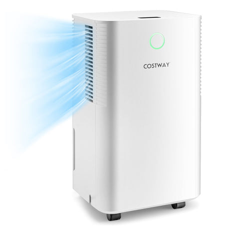 Deshumidificador de 32 pintas y 1750 pies cuadrados con descongelación automática, manguera de drenaje con temporizador de 24 horas - Blanco