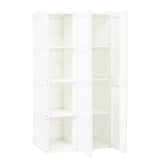 Foldable Armoire Wardrobe Closet with 8 Cubby Storage